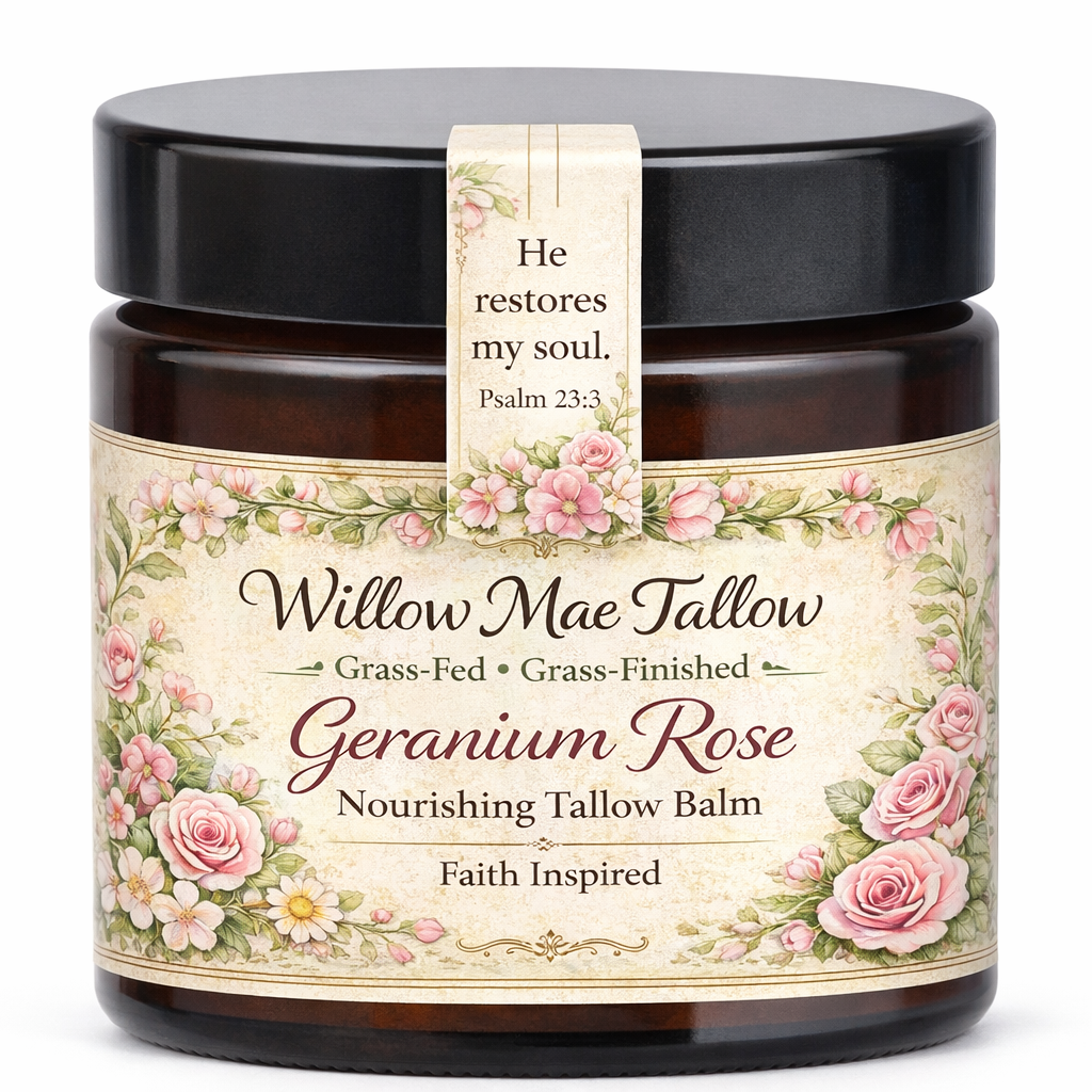 Geranium Rose Botanical Tallow Balm